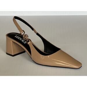 Versace Sling Back Women’s Leather Shoes Blush 11 US (41 Eu) 1013740 IT NIB $825